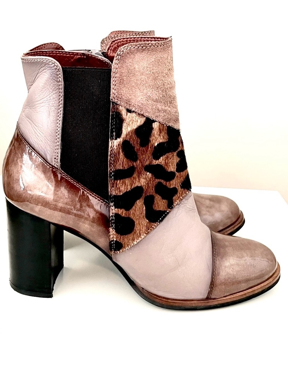 Hispanitas Patchwork Zip-Up Booties